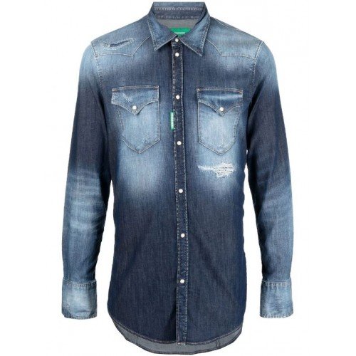 Camasa DSQUARED2, Denim Green Logo