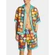 Camasa DSQUARED2, Summer Lovers, Drop Shoulder Printed Bowling, Multicolor - S78DM0042D35292001S Camasa DSQUARED2, Summer Lovers, Drop Shoulder Printed Bowling, Multicolor - S78DM0042D35292001S