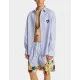 CAMASA DSQUARED2, Summer Lovers, Oversized Pinstripe, Blue - S78DM0043D35285001S CAMASA DSQUARED2, Summer Lovers, Oversized Pinstripe, Blue - S78DM0043D35285001S