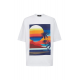 Tricou DSQUARED2, Summer Lovers, Loose Fit Sunset, White - S78GD0099D20020100 Tricou DSQUARED2, Summer Lovers, Loose Fit Sunset, White - S78GD0099D20020100