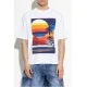 Tricou DSQUARED2, Summer Lovers, Loose Fit Sunset, White - S78GD0099D20020100 Tricou DSQUARED2, Summer Lovers, Loose Fit Sunset, White - S78GD0099D20020100