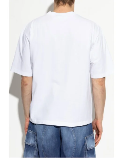 Tricou DSQUARED2, Summer Lovers, Loose Fit Sunset, White - S78GD0099D20020100 Tricou DSQUARED2, Summer Lovers, Loose Fit Sunset, White - S78GD0099D20020100