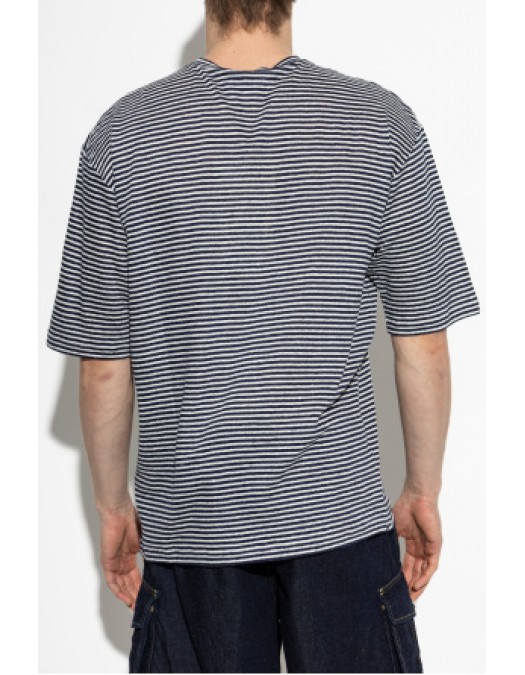 Tricou DSQUARED2, Summer Lovers, Seaside Stripes, White, Black - S78GD0104S23601001F Tricou DSQUARED2, Summer Lovers, Seaside Stripes, White, Black - S78GD0104S23601001F
