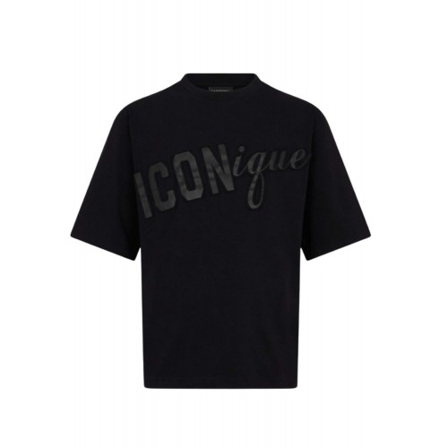 Tricou DSQUARED2, ICONique Loose Fit T-Shirt, Black