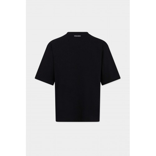 Tricou DSQUARED2, ICONique Loose Fit T-Shirt, Black