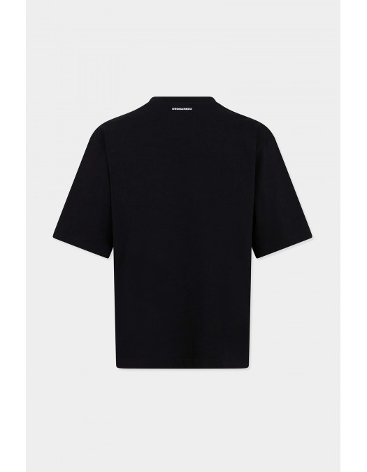 Tricou DSQUARED2, ICONique Loose Fit T-Shirt, Black - S78GD0118D20033900