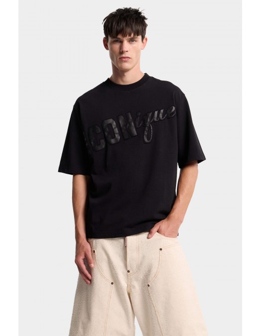 Tricou DSQUARED2, ICONique Loose Fit T-Shirt, Black - S78GD0118D20033900