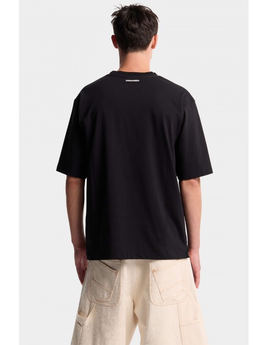 Tricou DSQUARED2, ICONique Loose Fit T-Shirt, Black - S78GD0118D20033900