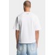 Tricou DSQUARED2, ICONique Loose Fit T-Shirt, Alb - S78GD0121D20033100