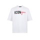 Tricou DSQUARED2, Iconique-print T-shirt, Alb - S78GD0123D20106100