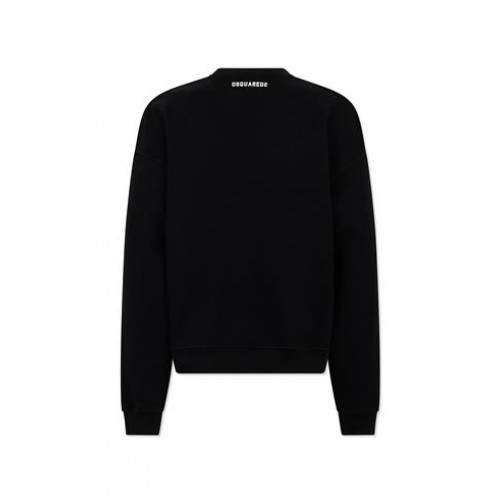 Bluza DSQUARED2, Iconique logo-print sweatshirt, Negru