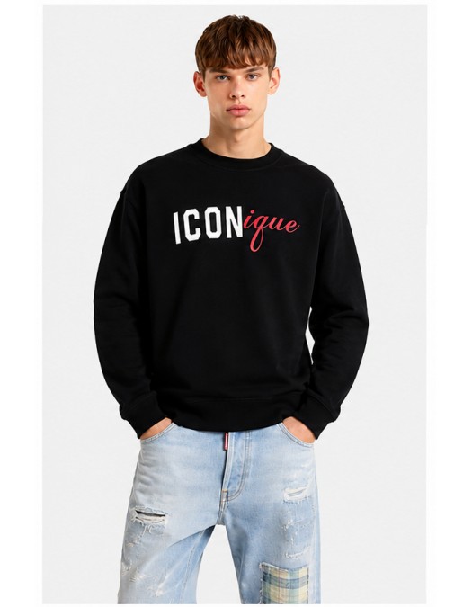 Bluza DSQUARED2, Iconique logo-print sweatshirt, Negru - S78GU0091D25029900