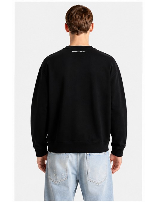 Bluza DSQUARED2, Iconique logo-print sweatshirt, Negru - S78GU0091D25029900