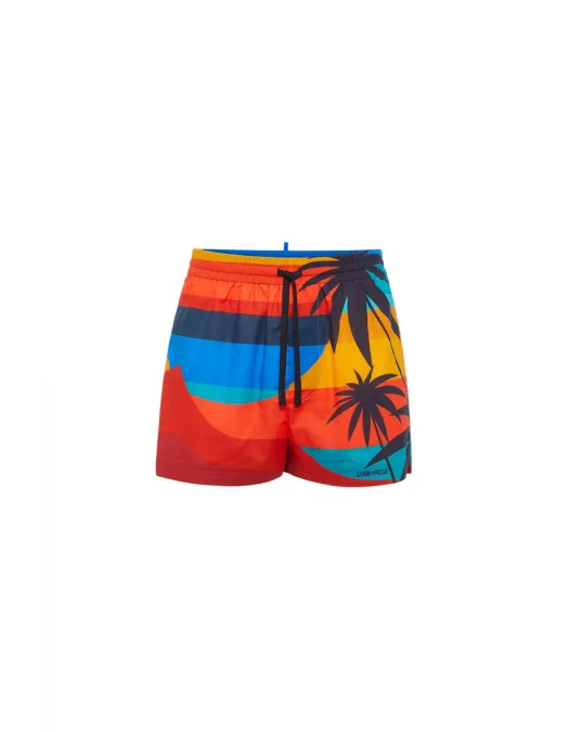 SHORT DSQUARED2, Summer Lovers Sunset, Multicolor - S78MU0058D35279001S SHORT DSQUARED2, Summer Lovers Sunset, Multicolor - S78MU0058D35279001S