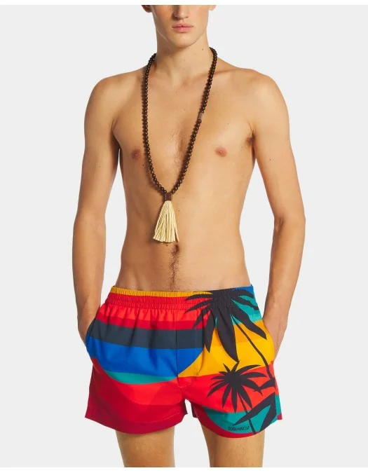 SHORT DSQUARED2, Summer Lovers Sunset, Multicolor - S78MU0058D35279001S SHORT DSQUARED2, Summer Lovers Sunset, Multicolor - S78MU0058D35279001S