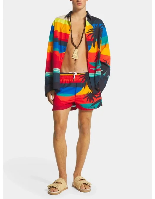 SHORT DSQUARED2, Summer Lovers Sunset, Multicolor - S78MU0058D35279001S SHORT DSQUARED2, Summer Lovers Sunset, Multicolor - S78MU0058D35279001S