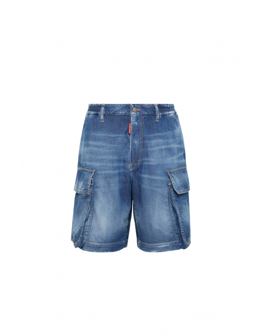 BERMUDE DSQUARED2, Summer Lovers, Medium Wash, Loose Cargo, Blue - S78MU0062S30341470