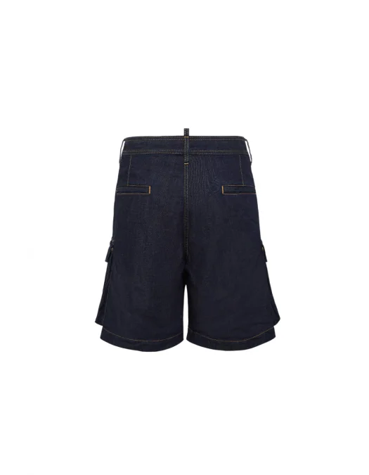 Bermude DSQUARED2, Summer Lovers, Dark Wash Cargo, Navy Blue - S78MU0064S30825470 Bermude DSQUARED2, Summer Lovers, Dark Wash Cargo, Navy Blue - S78MU0064S30825470