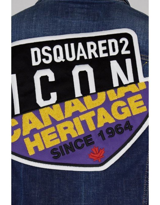 Jacheta Dsquared2, Denim, Imprimeu Canadian Heritage - S79AM0014S30342470