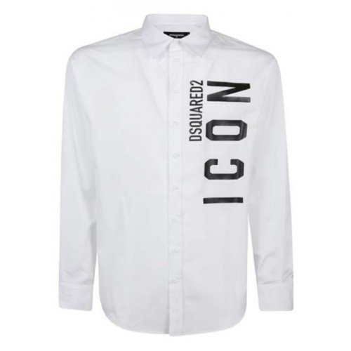 Camasa Dsquared2, Icon Frontal, White Camasa Dsquared2, Icon Frontal, White