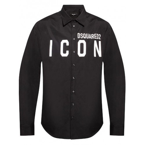 Camasa DSQUARED2 ICON, Bumbac, Logo ICON Alb S79DL0026S36275900