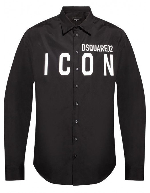 Camasa DSQUARED2 ICON, Bumbac, Logo ICON Alb S79DL0026S36275900 - S79DL0026S36275900