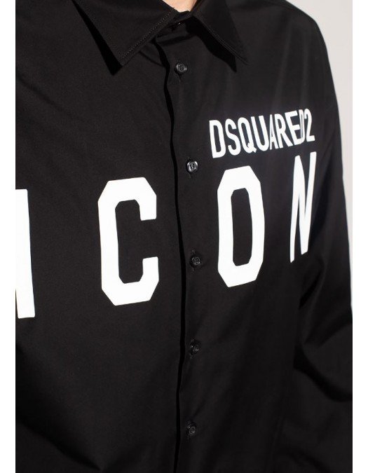 Camasa DSQUARED2 ICON, Bumbac, Logo ICON Alb S79DL0026S36275900 - S79DL0026S36275900