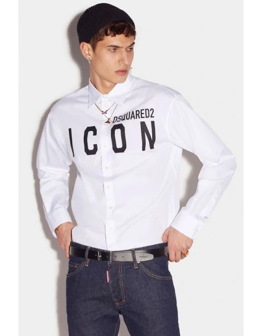 Camasa DSQUARED2 ICON, Bumbac, Logo ICON Negru S79DL0026S36275100 - S79DL0026S36275100 Camasa DSQUARED2 ICON, Bumbac, Logo ICON Negru S79DL0026S36275100 - S79DL0026S36275100