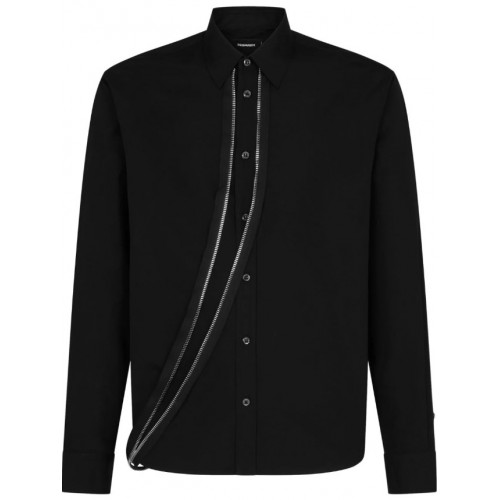 Camasa DSQUARED2, ZIp Insert, Black Camasa DSQUARED2, ZIp Insert, Black
