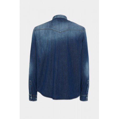 Camasa DSQUARED2, Icon Regular,Wester, Blue Camasa DSQUARED2, Icon Regular,Wester, Blue