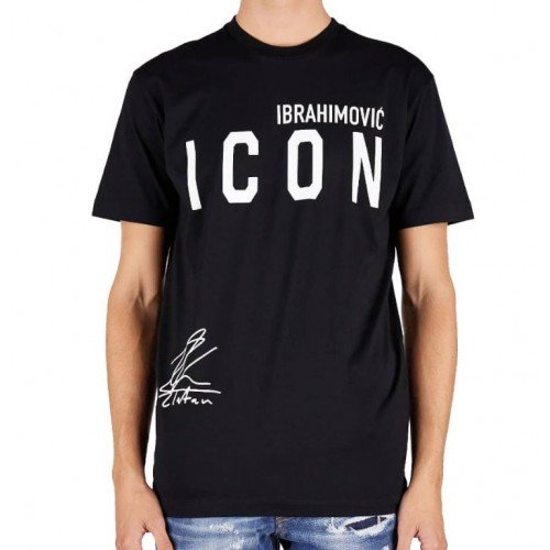 Tricou Dsquared2, Ibrahimovic, Negru S79GC0024S23009900