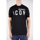 Tricou Dsquared2, Ibrahimovic, Cu print pe spate, Negru - S79GC0026S23009900 Tricou Dsquared2, Ibrahimovic, Cu print pe spate, Negru - S79GC0026S23009900