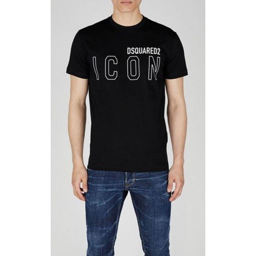 Tricou DSQUARED2, Icon White Black S79GC0063S23009980