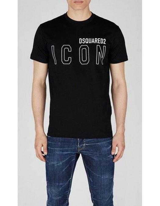 Tricou DSQUARED2, Icon White Black S79GC0063S23009980 - S79GC0063S23009980