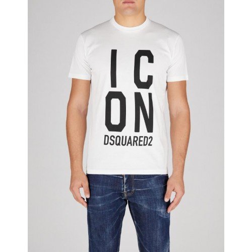 Tricou DSQUARED2, Insertie Icon Neagra, Alb