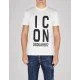 Tricou DSQUARED2, Insertie Icon Neagra, Alb - S79GC0077S23009100