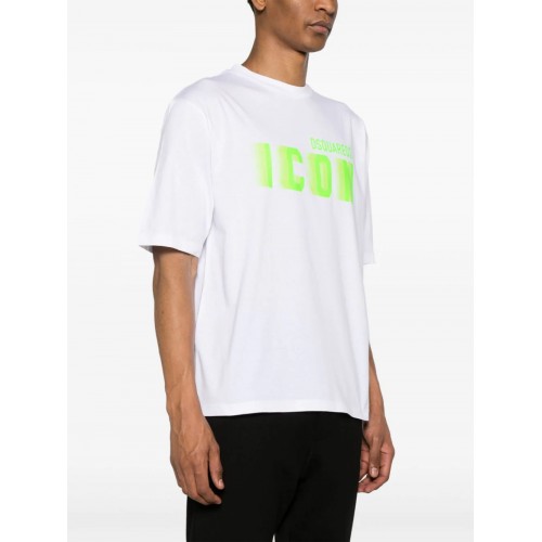 TRICOU DSQUARED2, Icon Blur, White Loose Fit S79GC0081S23009968X TRICOU DSQUARED2, Icon Blur, White Loose Fit S79GC0081S23009968X