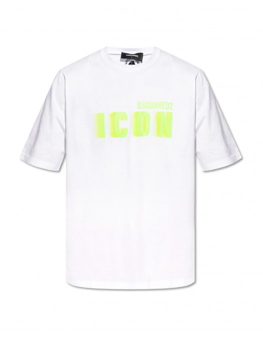 TRICOU DSQUARED2, Icon Blur, White Loose Fit S79GC0081S23009968X - S79GC0081S23009968X