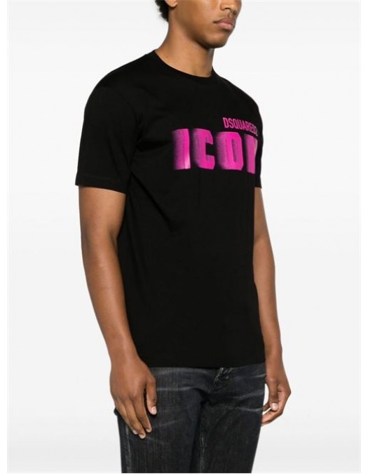 TRICOU DSQUARED2, Icon Blur, Black - S79GC0081S23009970