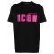 TRICOU DSQUARED2, Icon Blur, Black Pink Loose Fit