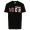 Tricou DSQUARED2, Cool/Slim Fit, Black Icon, Scribble Print