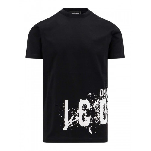 Tricou DSQUARED2, ICON SPLASH COOL FIT Black Tricou DSQUARED2, ICON SPLASH COOL FIT Black