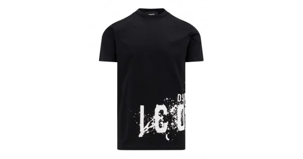 Tricou DSQUARED2, ICON SPLASH COOL FIT Black