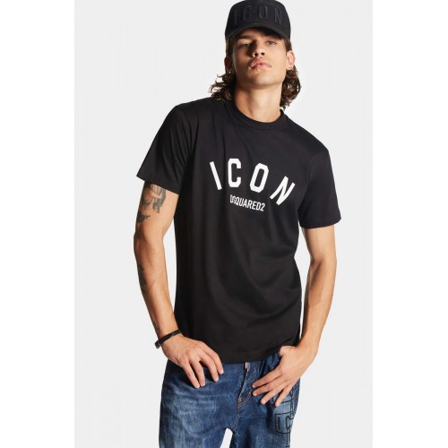 Tricou DSQUARED2, ICONBrand Logo, Black Tricou DSQUARED2, ICONBrand Logo, Black