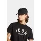 Tricou DSQUARED2, ICONBrand Logo, Black - S79GC0089S23009900 Tricou DSQUARED2, ICONBrand Logo, Black - S79GC0089S23009900