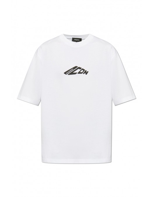 Tricou DSQUARED2, Logo ICON, Full White - S79GC0096D20033100