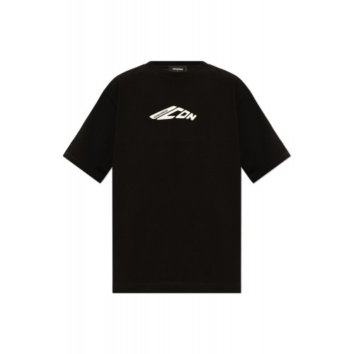 Tricou DSQUARED2, Logo ICON, Full Black,3D Logo Insert Tricou DSQUARED2, Logo ICON, Full Black,3D Logo Insert