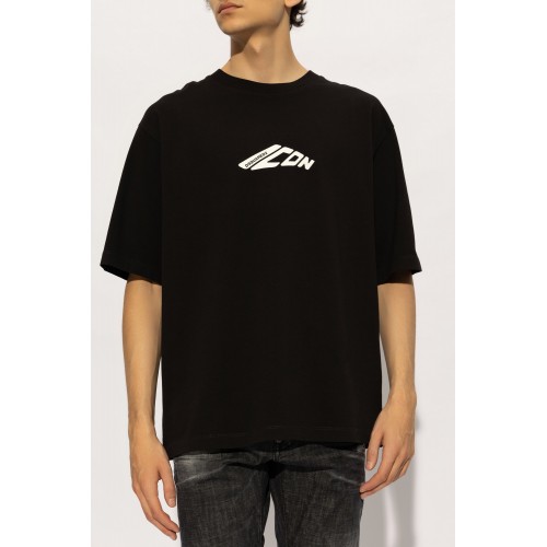 Tricou DSQUARED2, Logo ICON, Full Black,3D Logo Insert Tricou DSQUARED2, Logo ICON, Full Black,3D Logo Insert