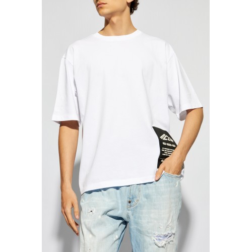 Tricou DSQUARED2, Black Logo Patch, White Tricou DSQUARED2, Black Logo Patch, White