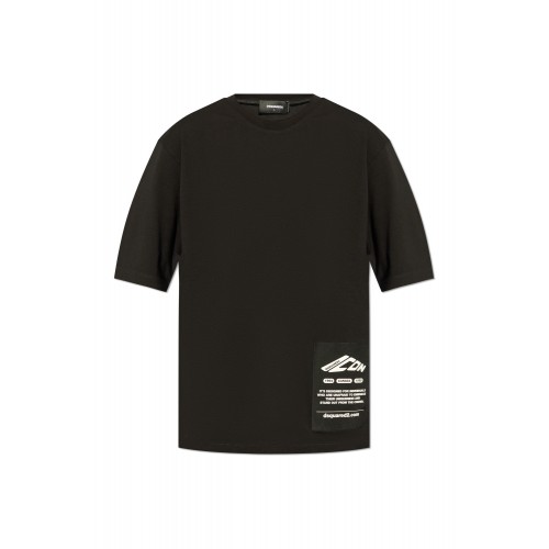 Tricou DSQUARED2, Black Logo Patch, Black Tricou DSQUARED2, Black Logo Patch, Black